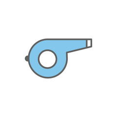 Whistle icon illustration. Two tone icon style. icon related to fitness, sport. Simple vector design editable