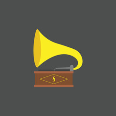 Gramophone Icon. Antique, Icon for Web Design