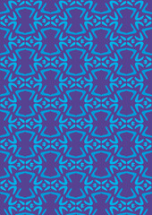 seamless pattern with blue ornament