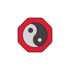 Yin and Yang themed icon suitable for web, apk or additional decoration for your project about Chinese New Year