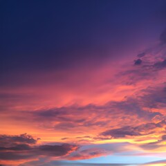 Fototapeta premium Evening sky background. Generative AI.