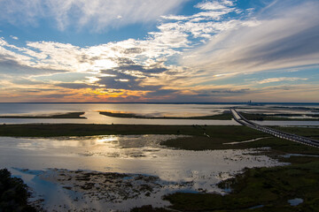 Obraz premium Sunset on Mobile Bay 