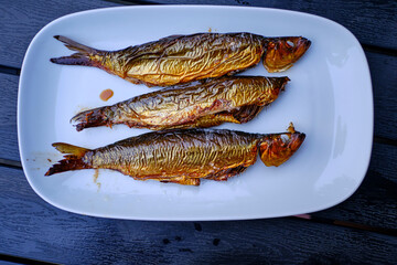 Three Bucklings on a White Serving Platter