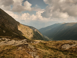 It's autumn time in the mountains of the Val Grande national park in north Italy Alps