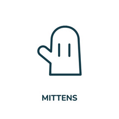 mitten icon vector. glove icon vector symbol illustration. Modern simple vector icon for your design. winter icon vector	