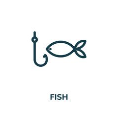fish icon vector. sea animal icon vector symbol illustration. Modern simple vector icon for your design. fishing icon vector	