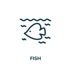 fish icon vector. sea animal icon vector symbol illustration. Modern simple vector icon for your design. fishing icon vector	