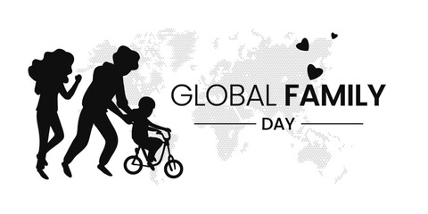 Happy Global Family Day Celebration Vector Template Design IllustrationHappy Global Family Day Celebration Vector Template Design Illustration