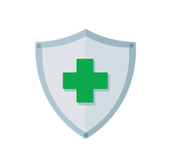 Shield guard medical icon. vector illustration