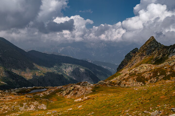 It's autumn time in the mountains of the Val Grande national park in north Italy Alps