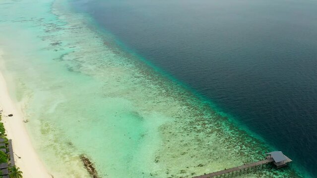 Aerial view of Timba Timba Island, Semporna, Sabah