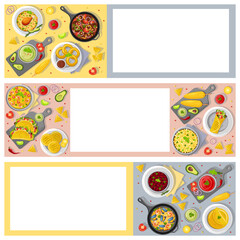 Latin American cuisine, menu concept. Vector illustration.