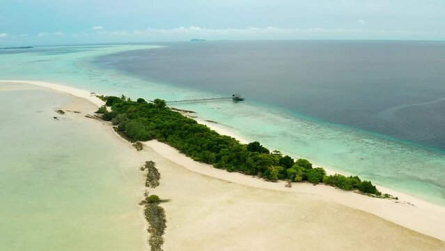 Aerial view of Timba Timba Island, Semporna, Sabah
