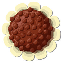 Dessert Brigadeiro. Illustration design of the foreman of Brazilian sweet candies.