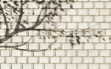 Fototapeta premium old stone wall texture background wallpaper concept 3d render illustration abstract shadow tree sunset sunlight 