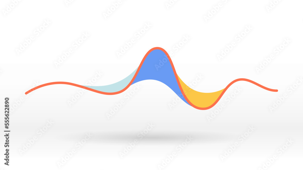 Poster motion sound wave line and curve elements abstract