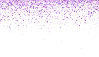 Lilac falling glittering particles isolated