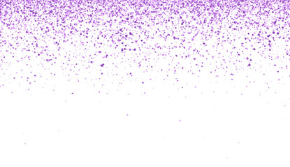 Lilac falling glittering particles isolated