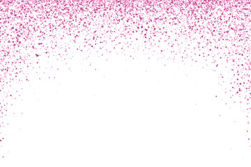 Pink falling particles round shape isolated