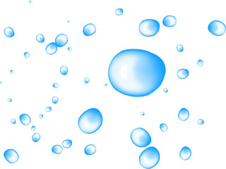 Water rain drop on transparent background