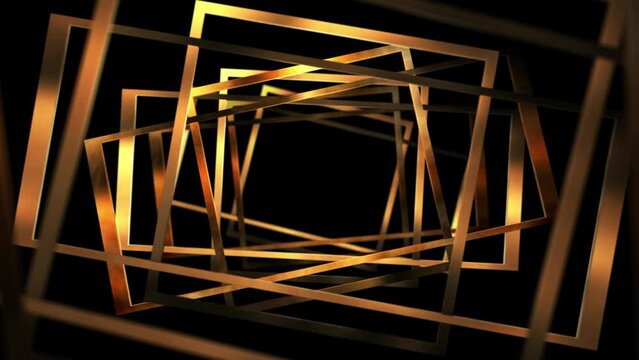 Rectangles golden shapes geometry alpha transparent loop background