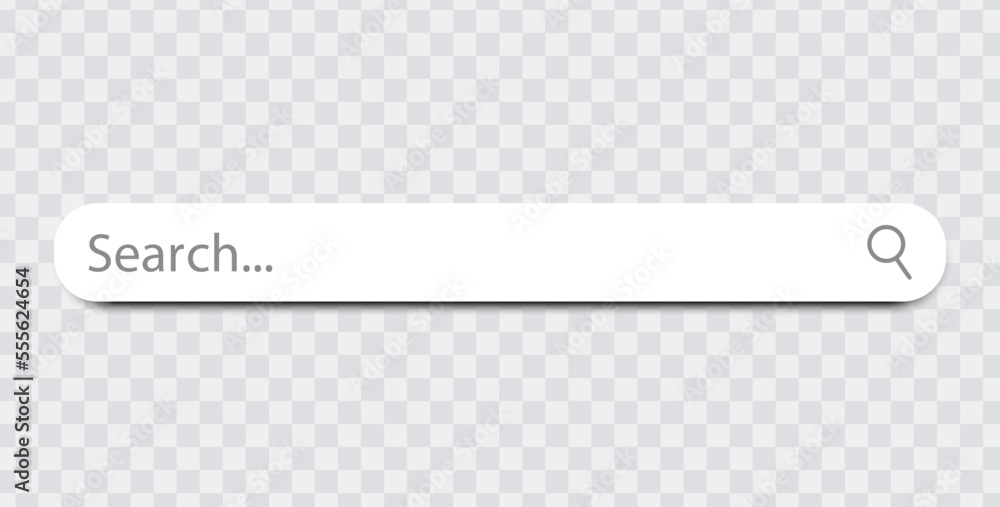 Poster Search bar graphic design element. Vector line illustration. Isolated ui template