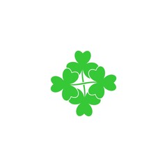  Clover icon isolated on white background.