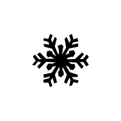 Snowflake silhouette icon.