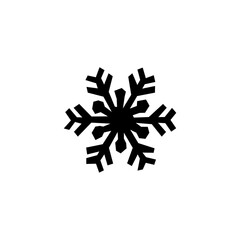 Snowflake silhouette icon.