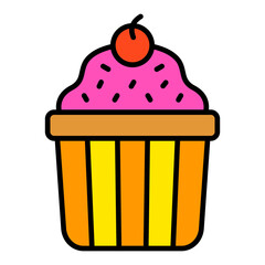 Muffin Filled Line Icon