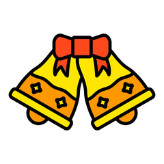 Christmas Bell Filled Line Icon
