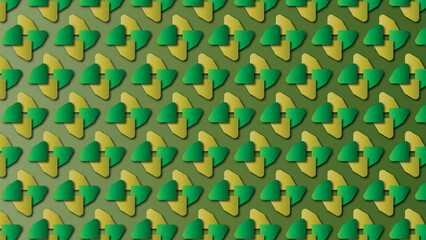 Green Foliage colored, Retro, Seamless, Pattern, geometric, background, to be used as decoration element texture (geometric, backdrop, shapes, repeated, to create unity and consistency)