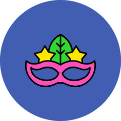 Eye Mask Multicolor Circle Filled Line Icon