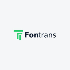 Letter FT Simple Monogram Logo
