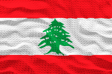 National flag  of Lebanon. Background  with flag  of Lebanon