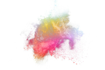 Colorful powder explosion