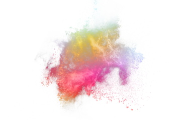 Colorful powder explosion