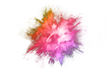 Colorful powder explosion