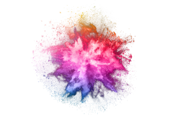 Colorful powder explosion