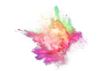 Colorful powder explosion
