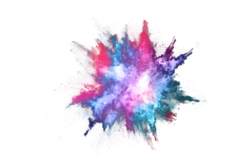 Colorful powder explosion