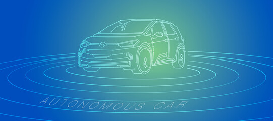 autonomous car illustration