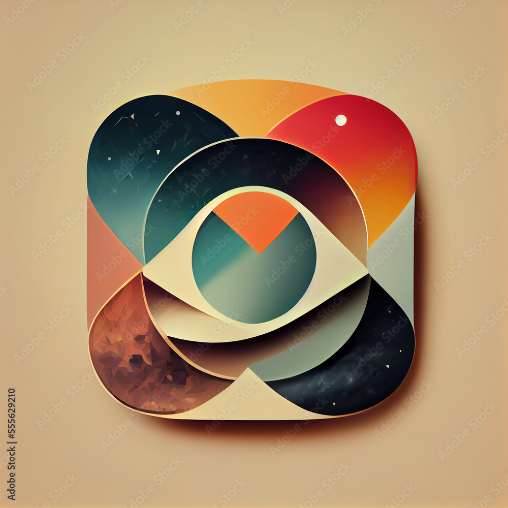 Poster abstract background with circles