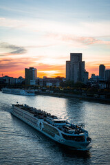 Boat during sunset