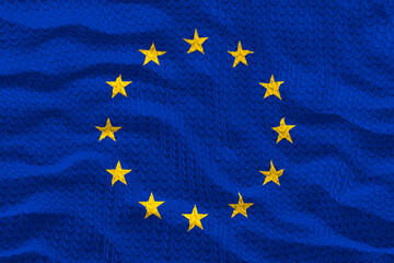 National flag of Europe. Background  with flag of Europe.