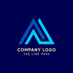 initial letter logo AN, NA, logo template