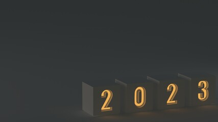 2023 new year - obrazy, fototapety, plakaty