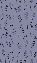 Lavender Bunch of flowers seamless pattern