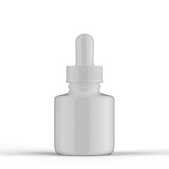 Glossy Dropper Bottle 3D Rendering