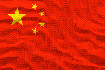 National flag of the People's Republic of China.  Background  with flag of the People's Republic of China.